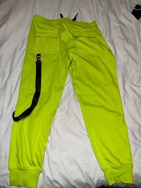 Moose Knuckles Neon Yellow/Black Jogger Sweatpants